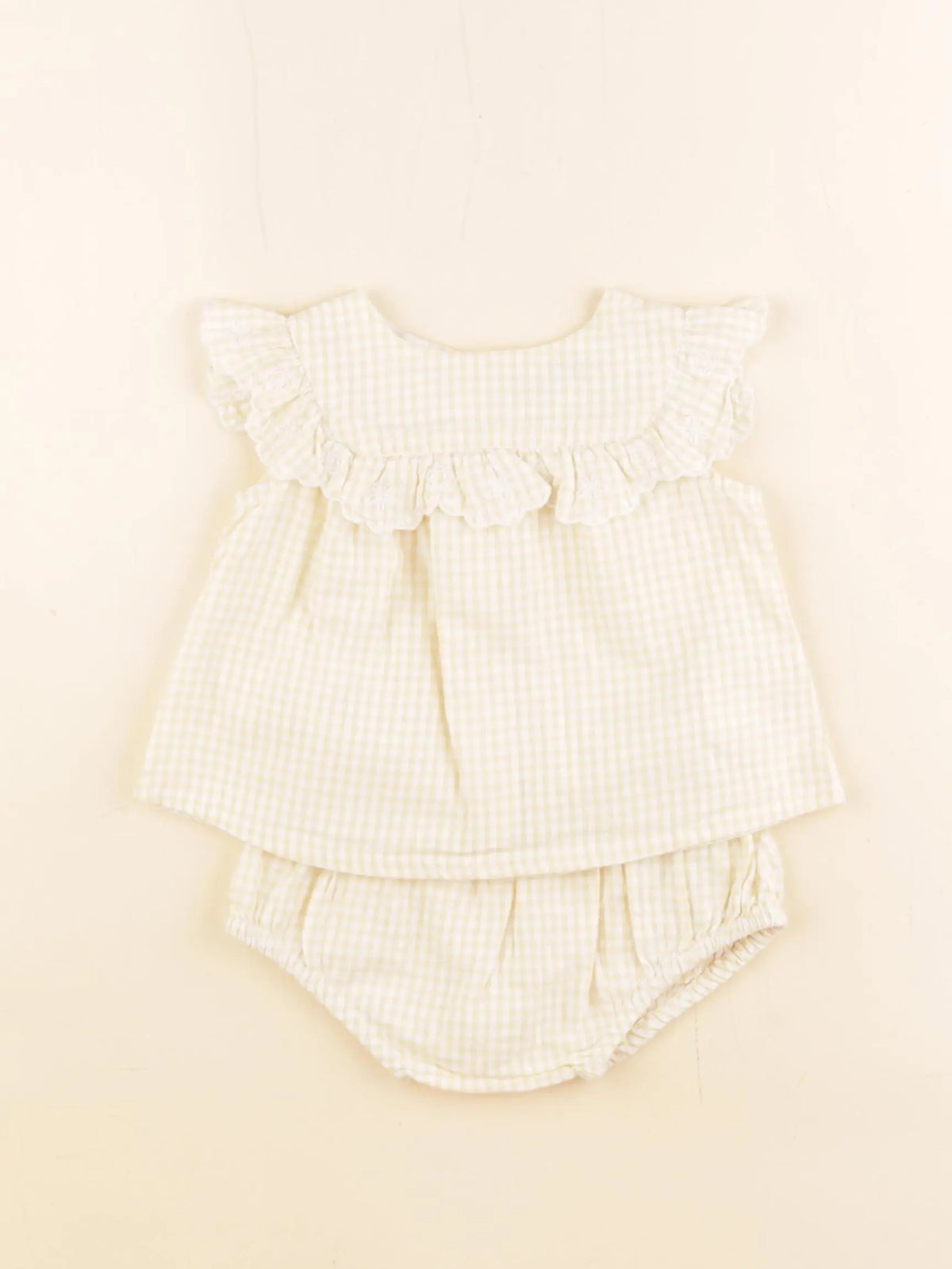 Cyrillus - ensemble blanc, jaune - 9 mois