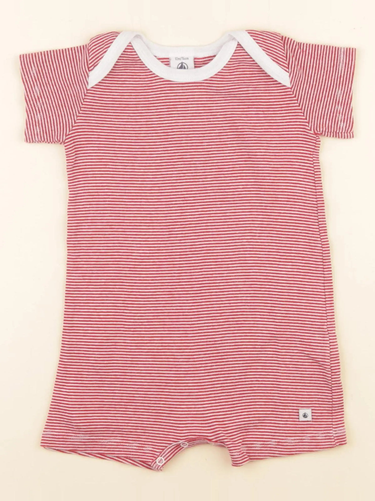 Petit Bateau - pyjama coton rouge - 12 mois
