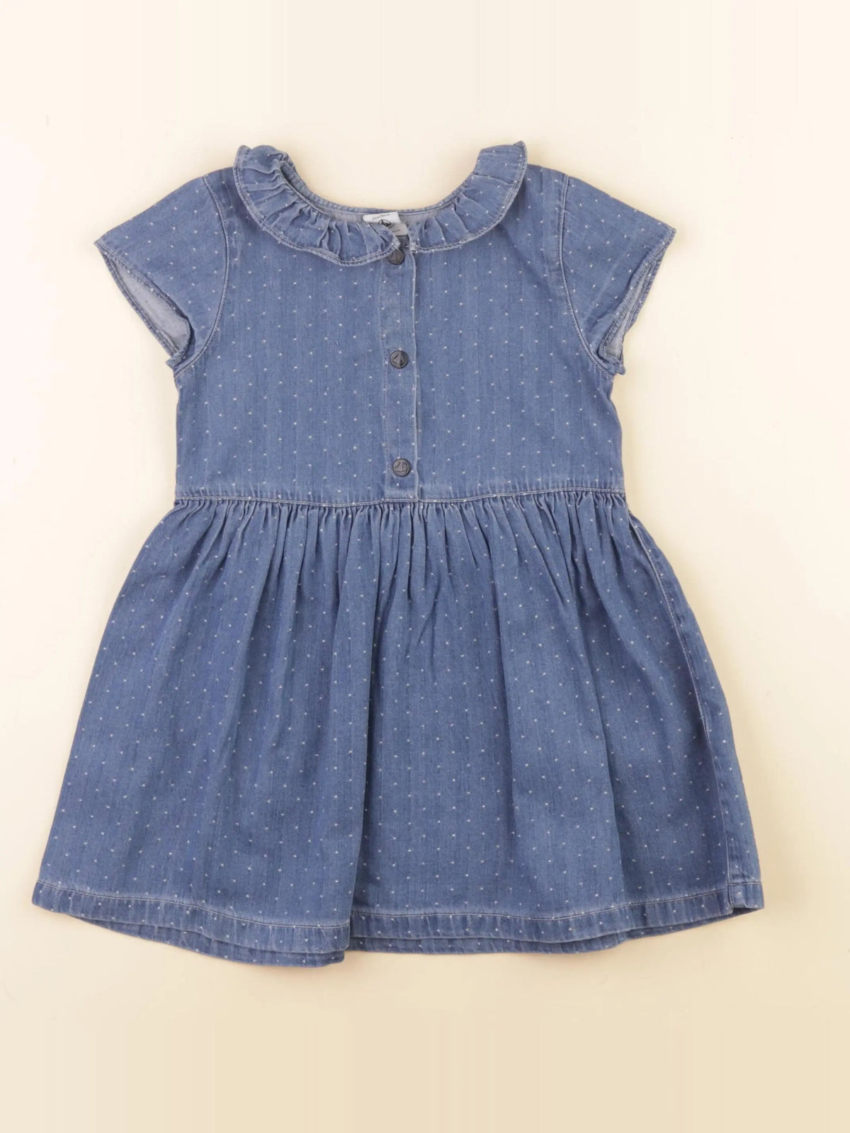 Petit Bateau - robe bleu - 24 mois