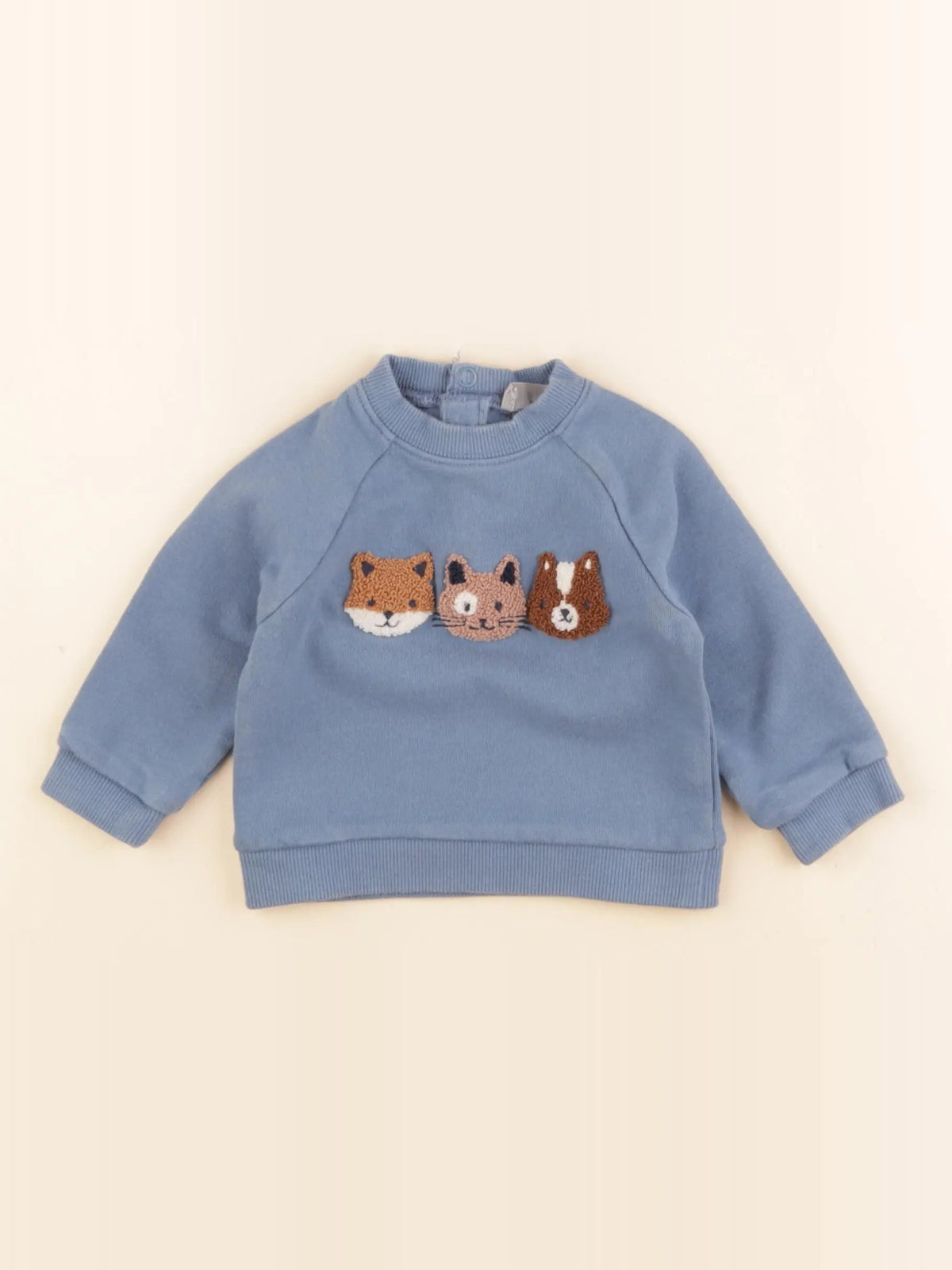 Boutchou - sweat bleu - 9 mois