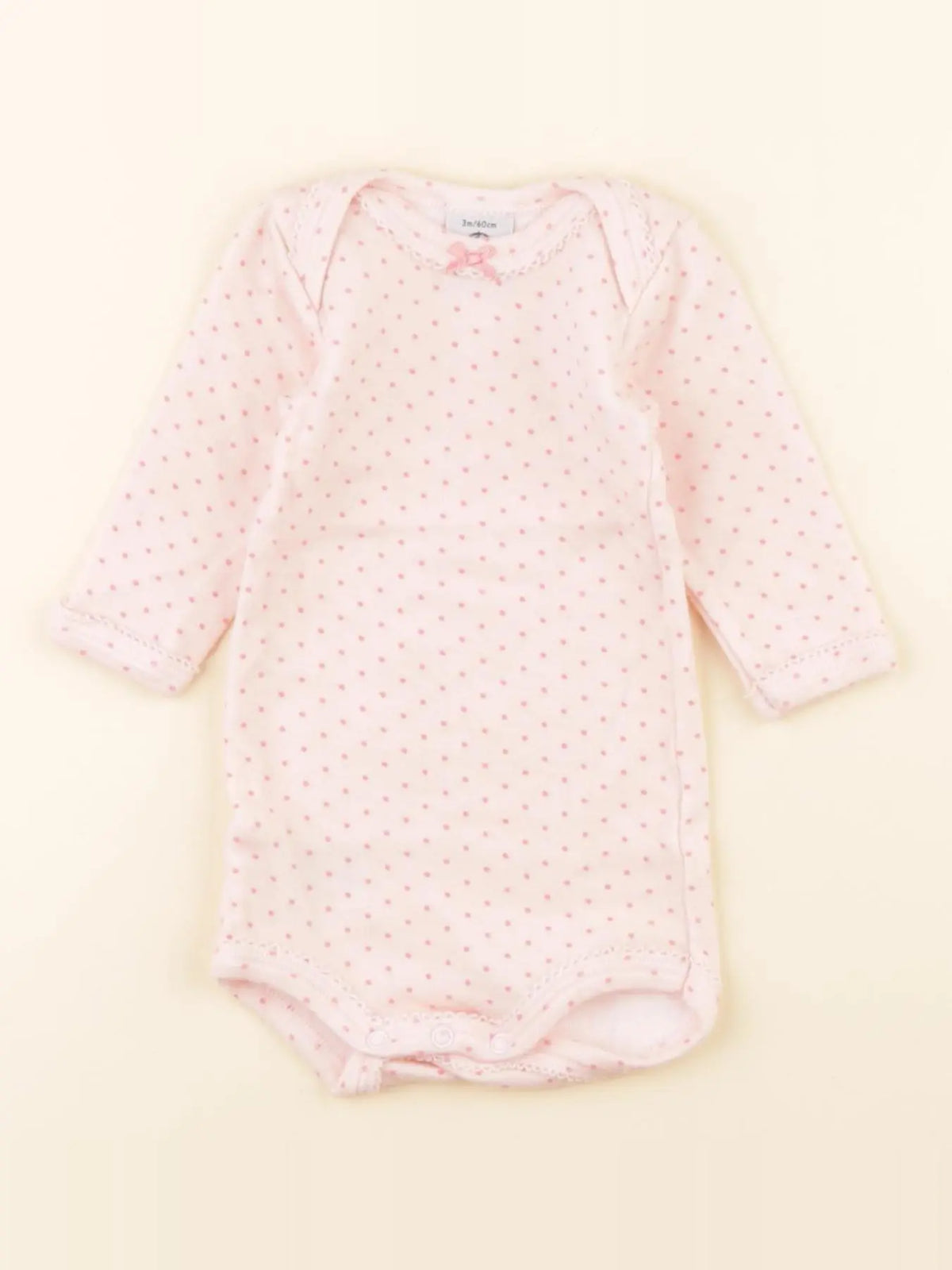 Petit Bateau - body en laine rose - 3 mois