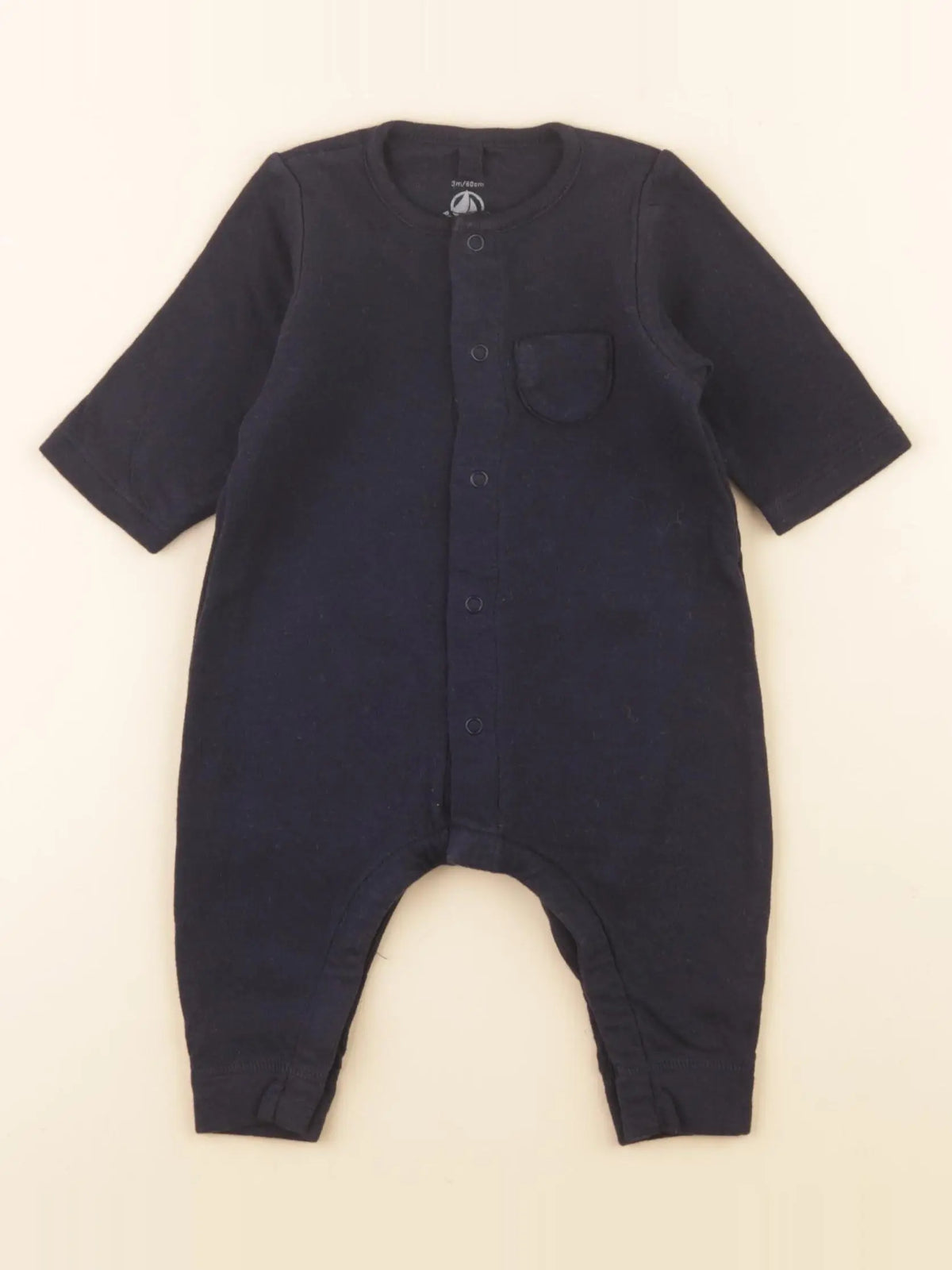 Petit Bateau - combinaison bleu - 3 mois