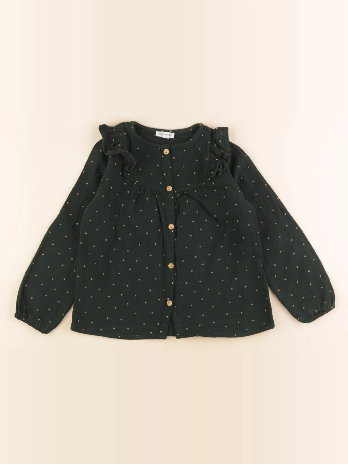Vertbaudet - blouse vert, or - 5 ans