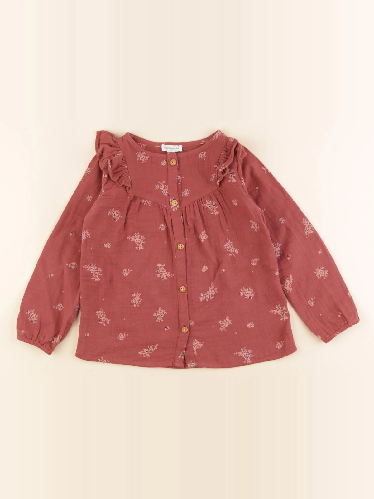 Vertbaudet - blouse rouge - 5 ans