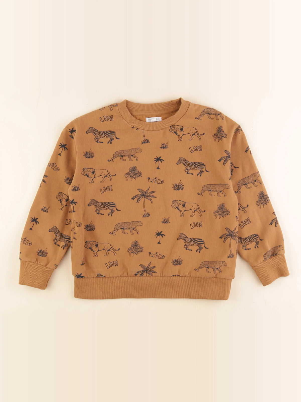 Vertbaudet - sweat marron - 8 ans