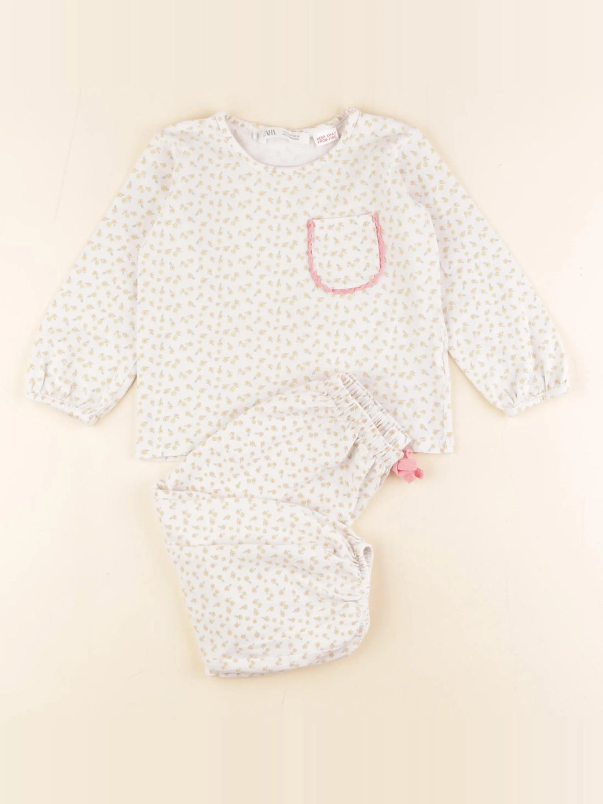 Zara - pyjama coton beige - 18/24 mois