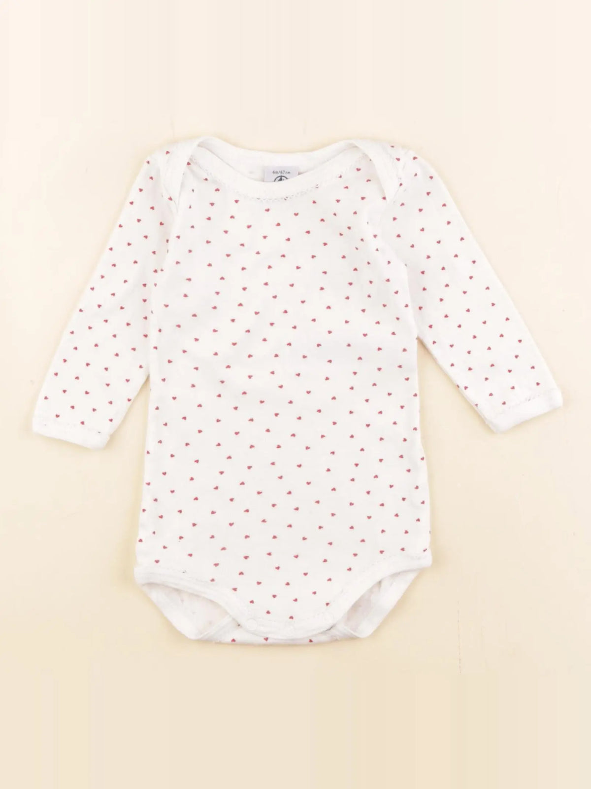 Petit Bateau - body rouge - 6 mois