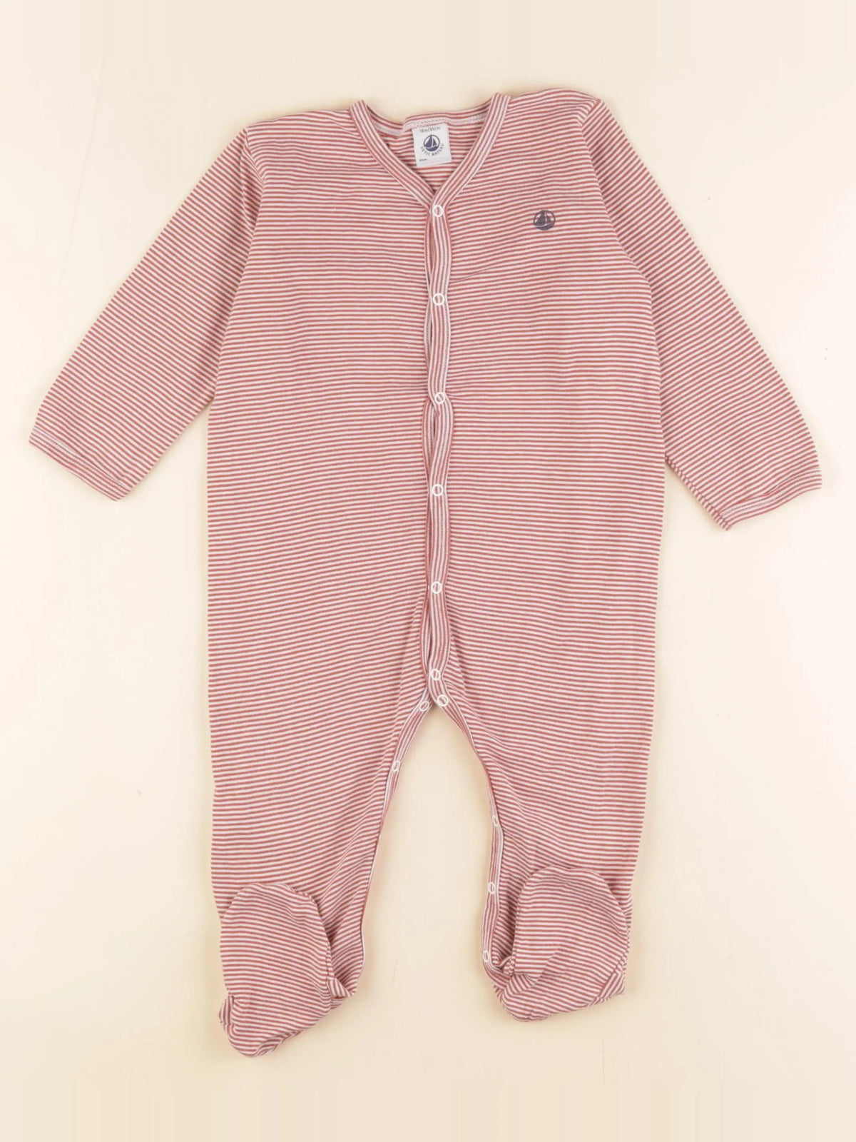 Petit Bateau - pyjama coton rouge - 18 mois