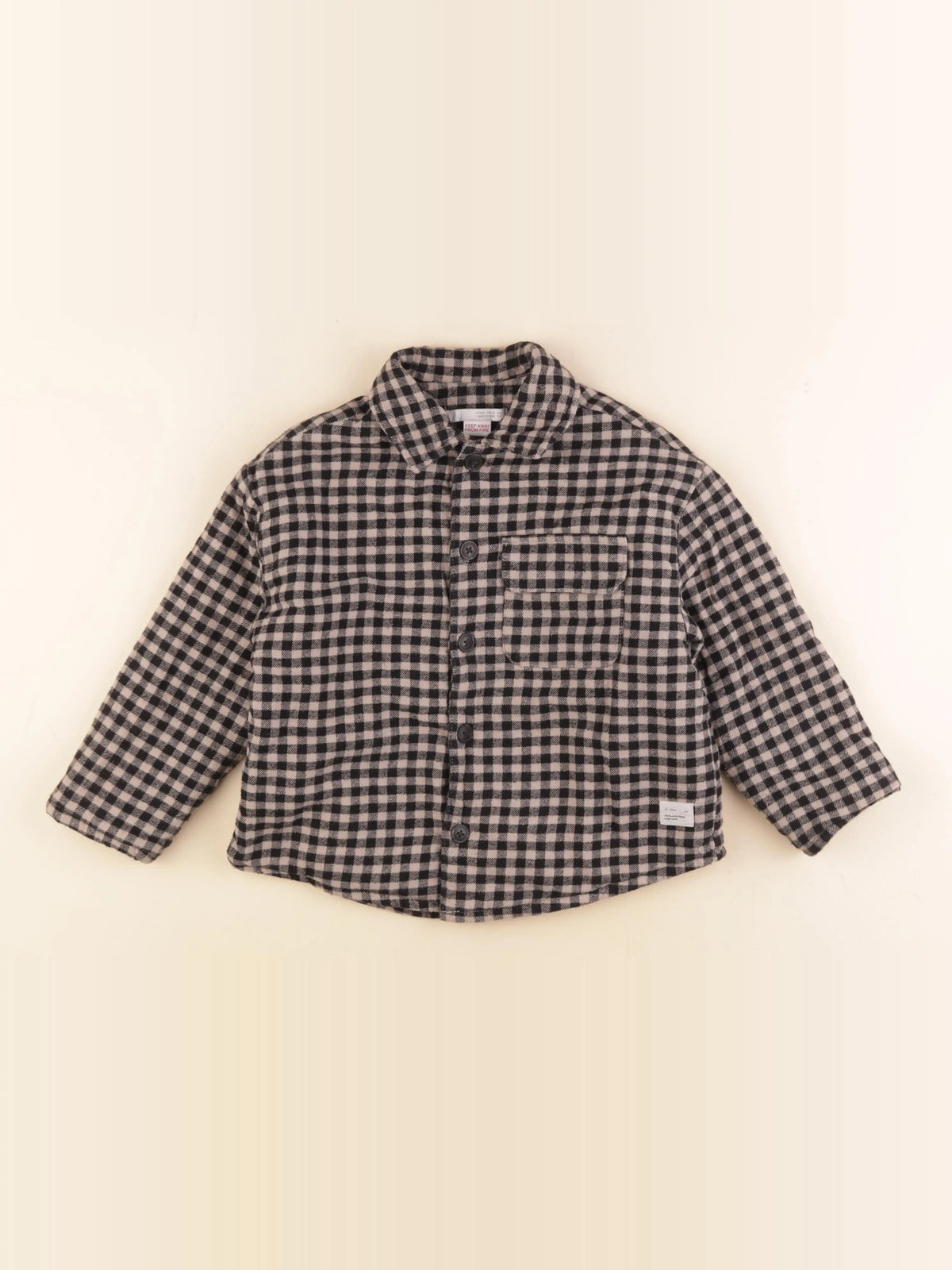 Zara - sur-chemise beige, noir - 5 ans