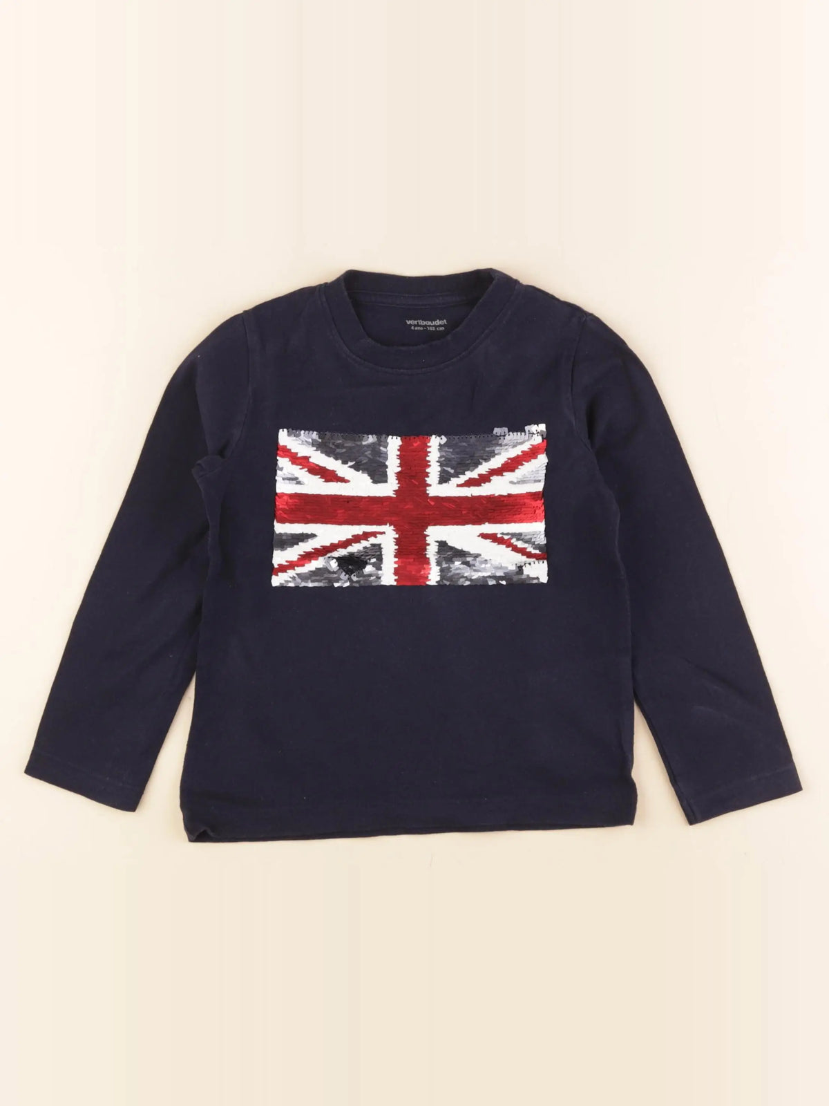 Vertbaudet - tee-shirt bleu - 4 ans