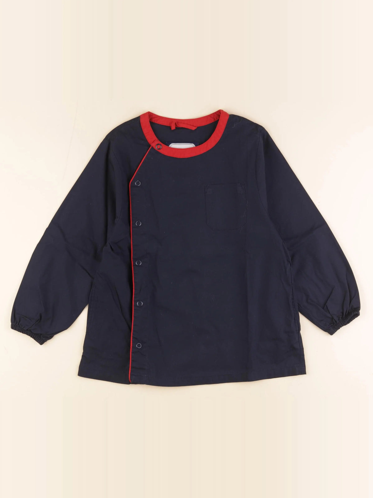 Cyrillus - blouse bleu, rouge - 6/8 ans
