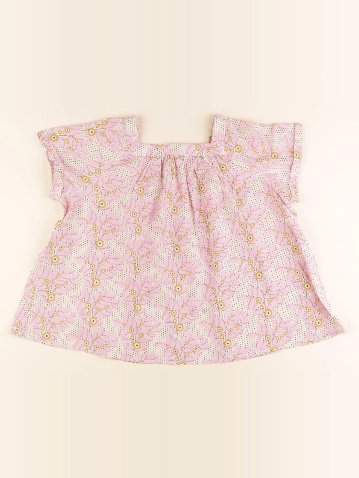 Bonton - blouse beige, rose - 10 ans