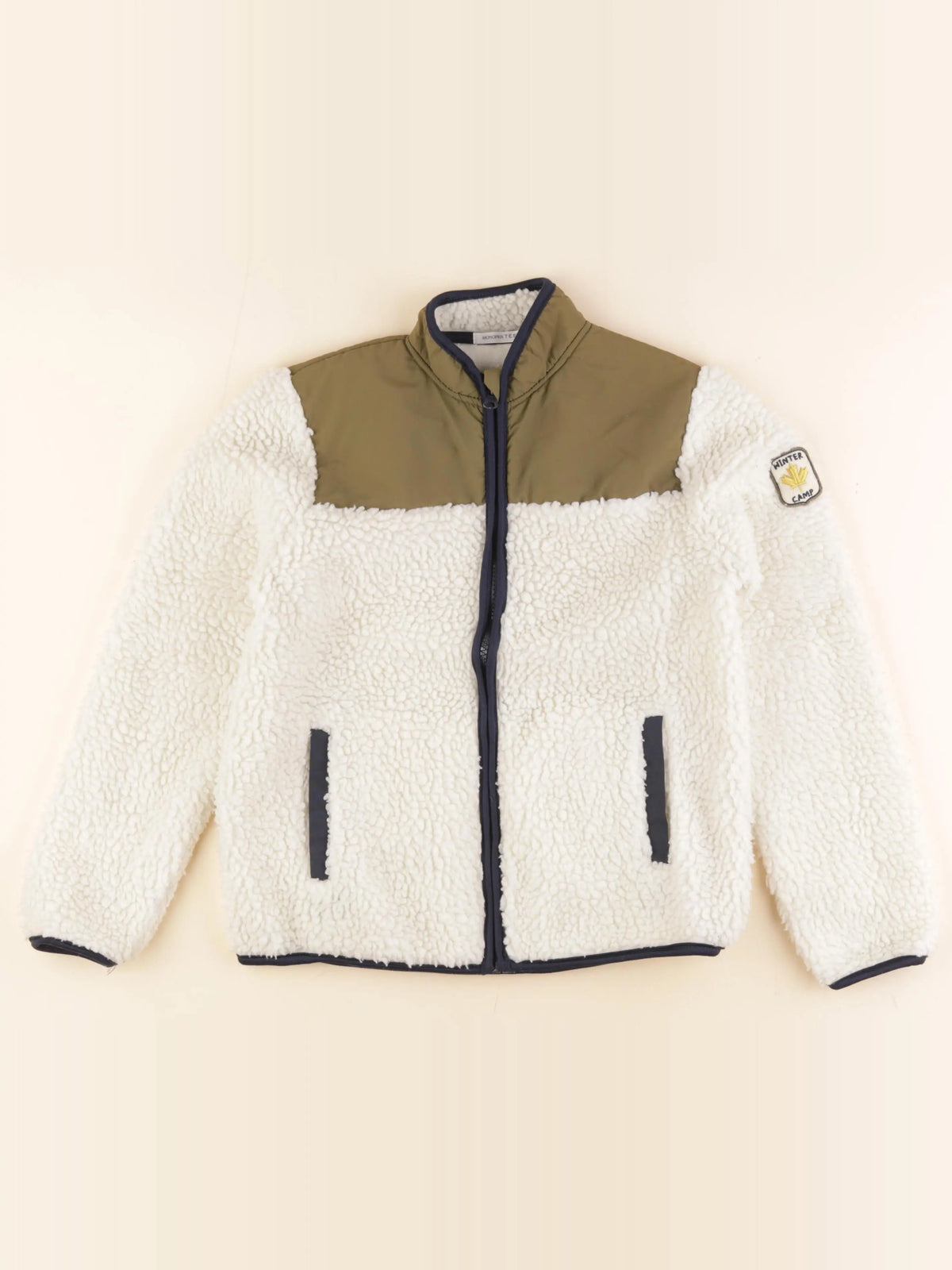 Monoprix - veste beige, vert - 10 ans