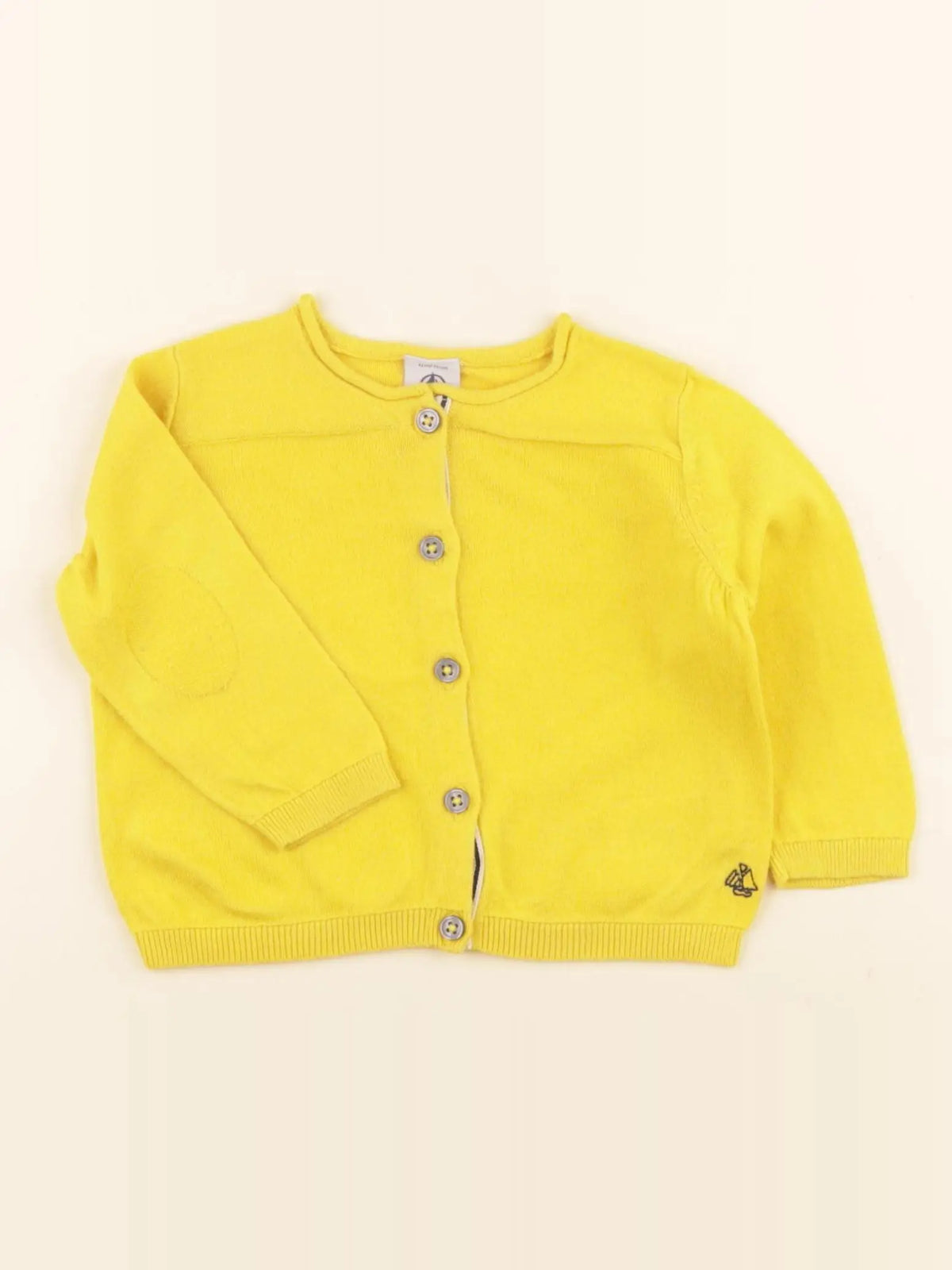 Petit Bateau - gilet jaune - 12 mois