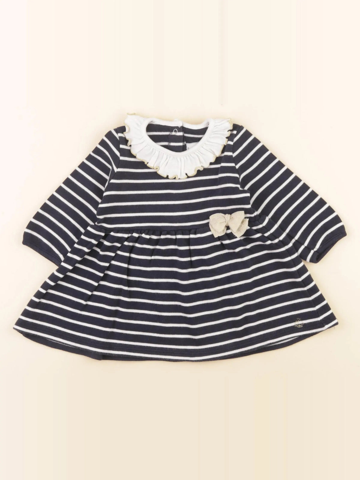 Petit Bateau - robe bleu - 6 mois