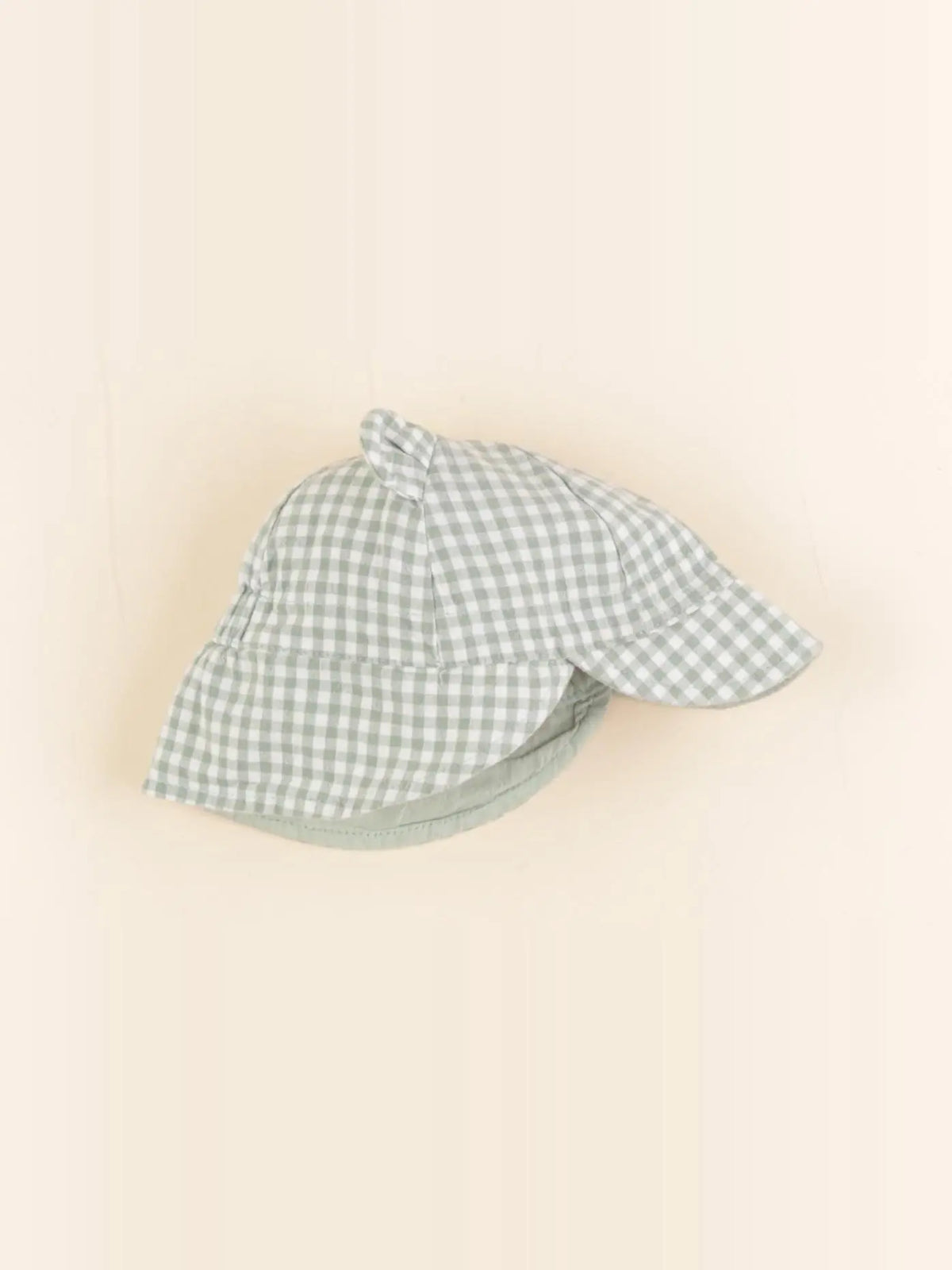 Boutchou - chapeau blanc, vert - 6/12 mois