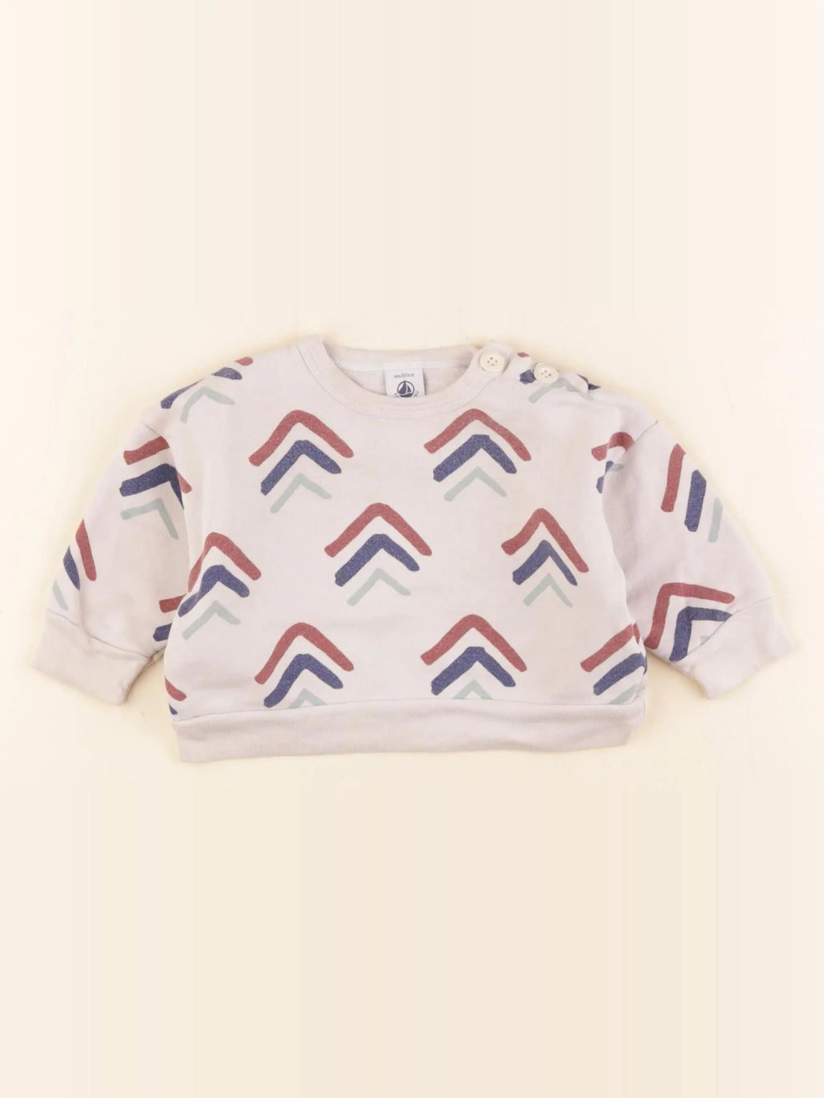 Petit Bateau - sweat multicolore - 6 mois