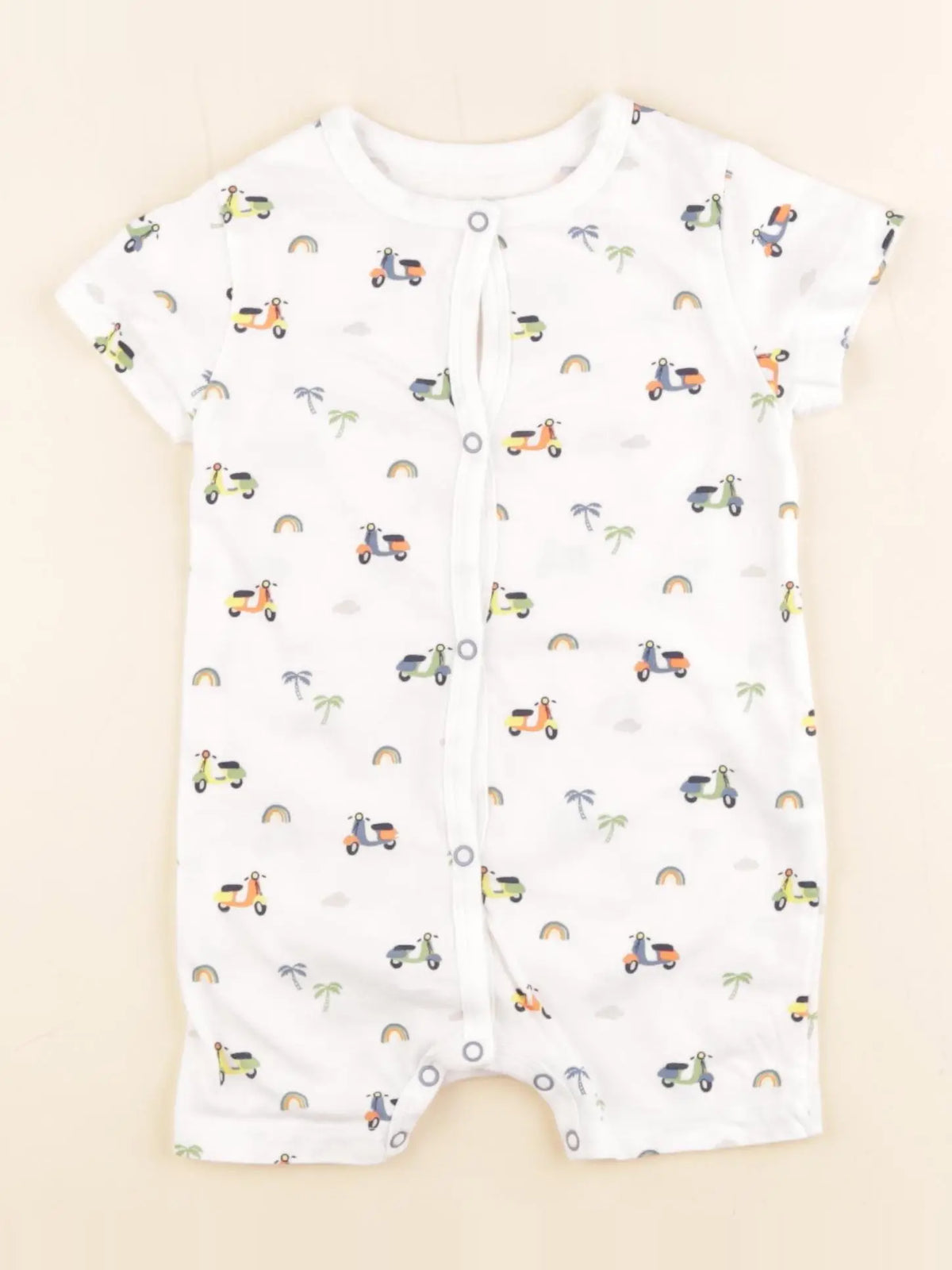 Boutchou - pyjama coton blanc - 9 mois