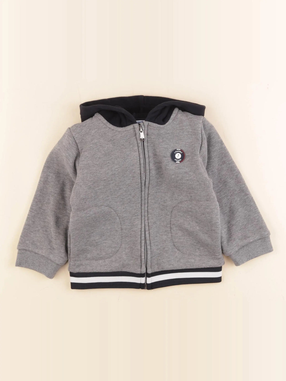 Jacadi - sweat bleu, gris - 24 mois