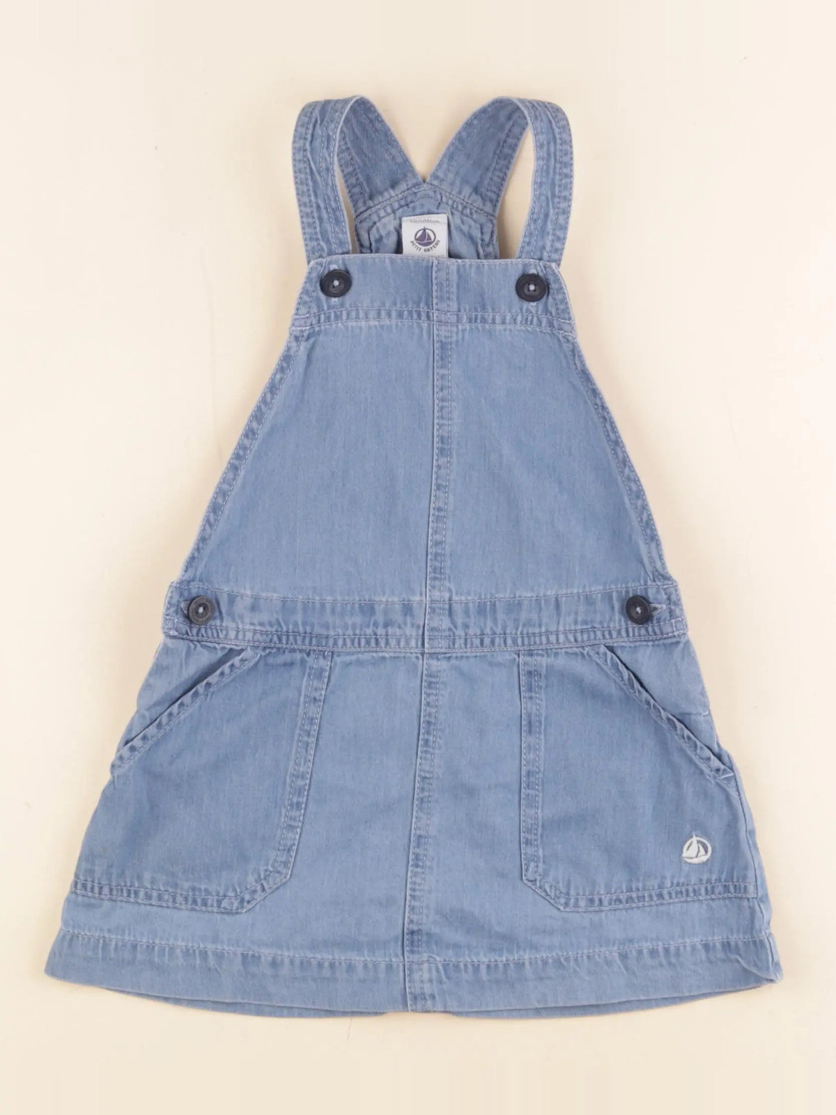 Petit Bateau - robe bleu - 4 ans