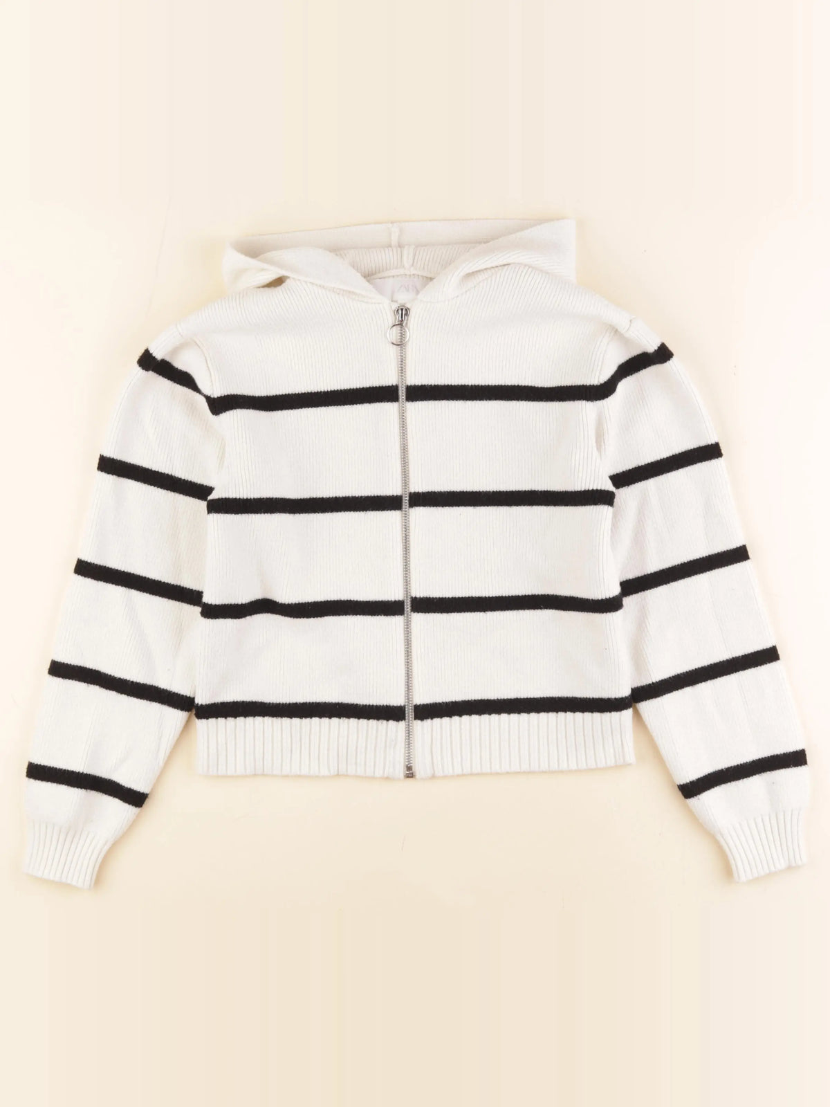 Zara - gilet blanc, noir - 11/12 ans