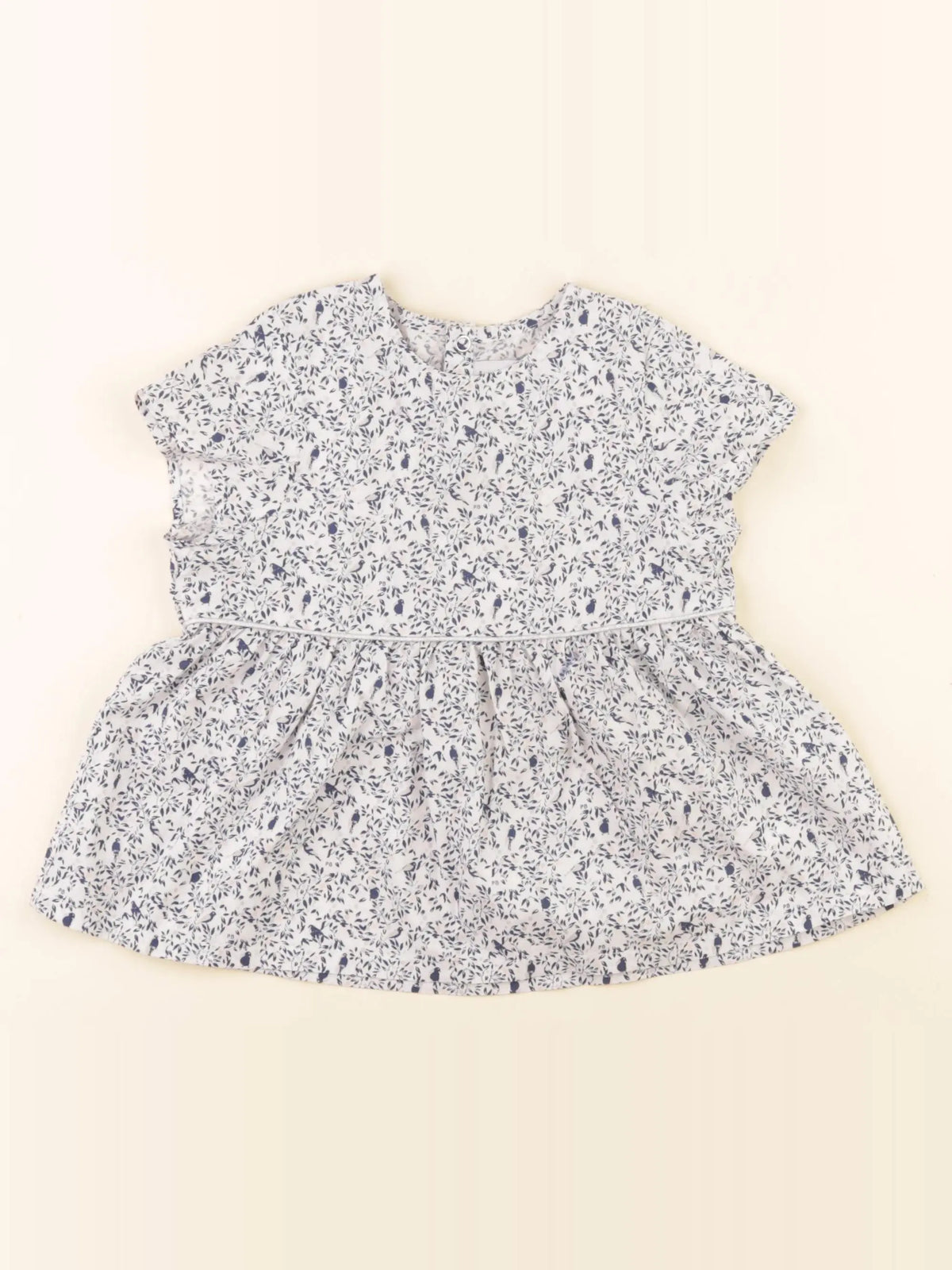 Petit Bateau - blouse bleu - 36 mois