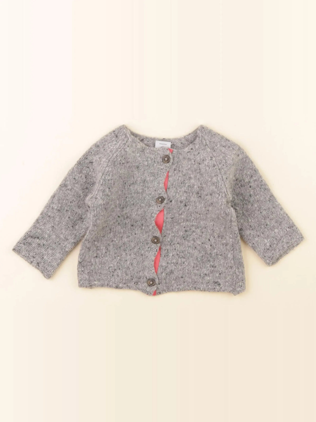 Petit Bateau - gilet gris - 6 mois