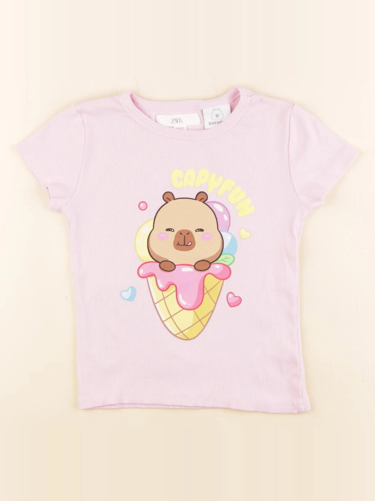 Zara - tee-shirt rose - 9/10 ans