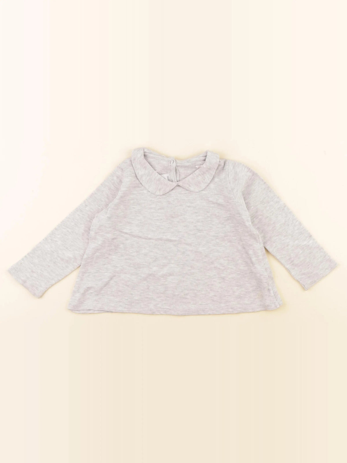 Petit Bateau - tee-shirt gris - 12 mois