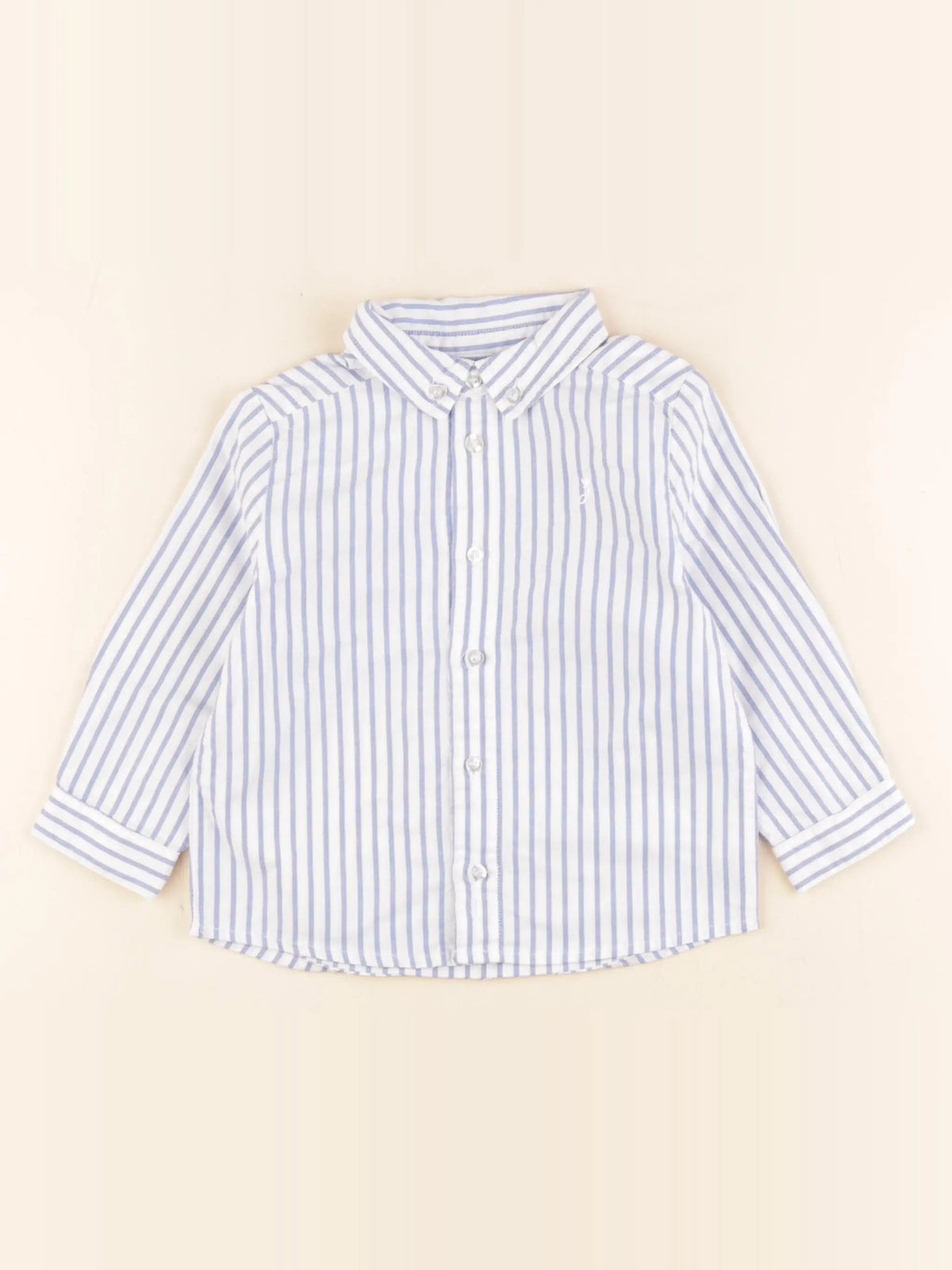 Jacadi - chemise blanc, bleu - 24 mois