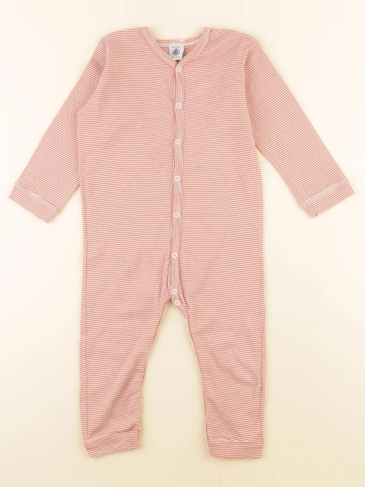 Petit Bateau - pyjama coton orange - 36 mois