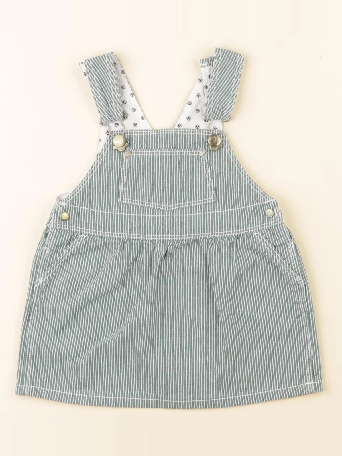 Petit Bateau - robe vert - 12 mois