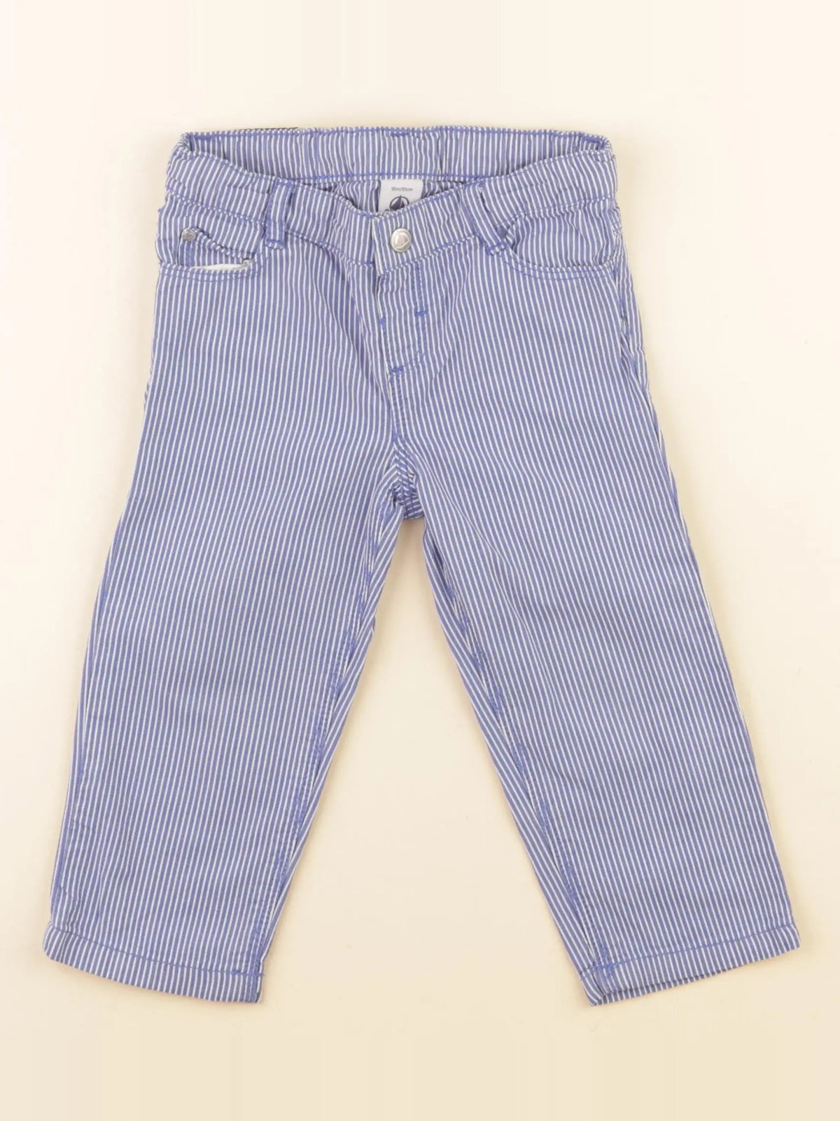 Petit Bateau - pantalon bleu - 18 mois