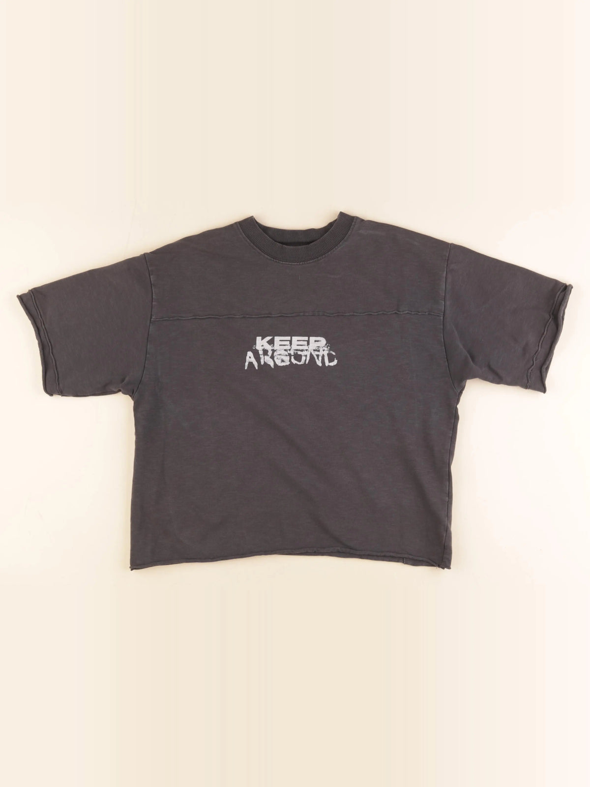 Zara - tee-shirt imprimé au dos gris - 9/10 ans