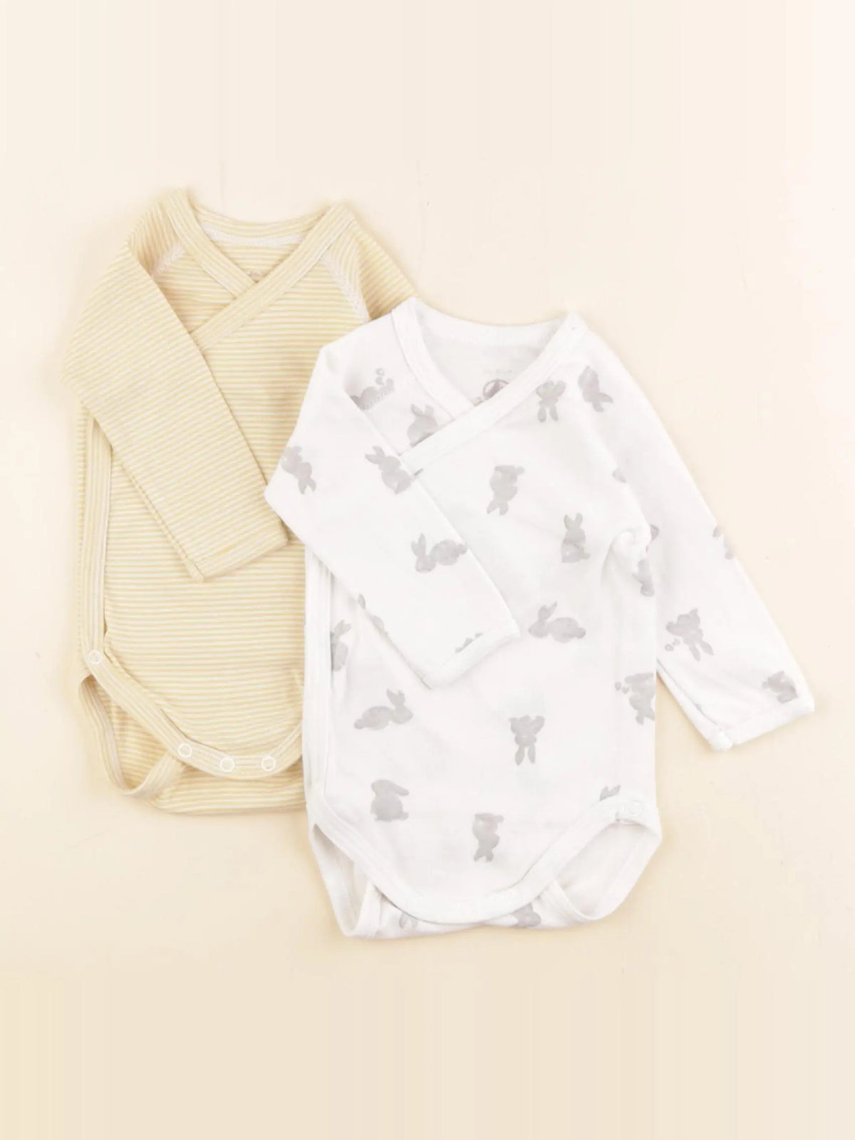 Petit Bateau - lot de 2 bodies en coton multicolore - 3 mois