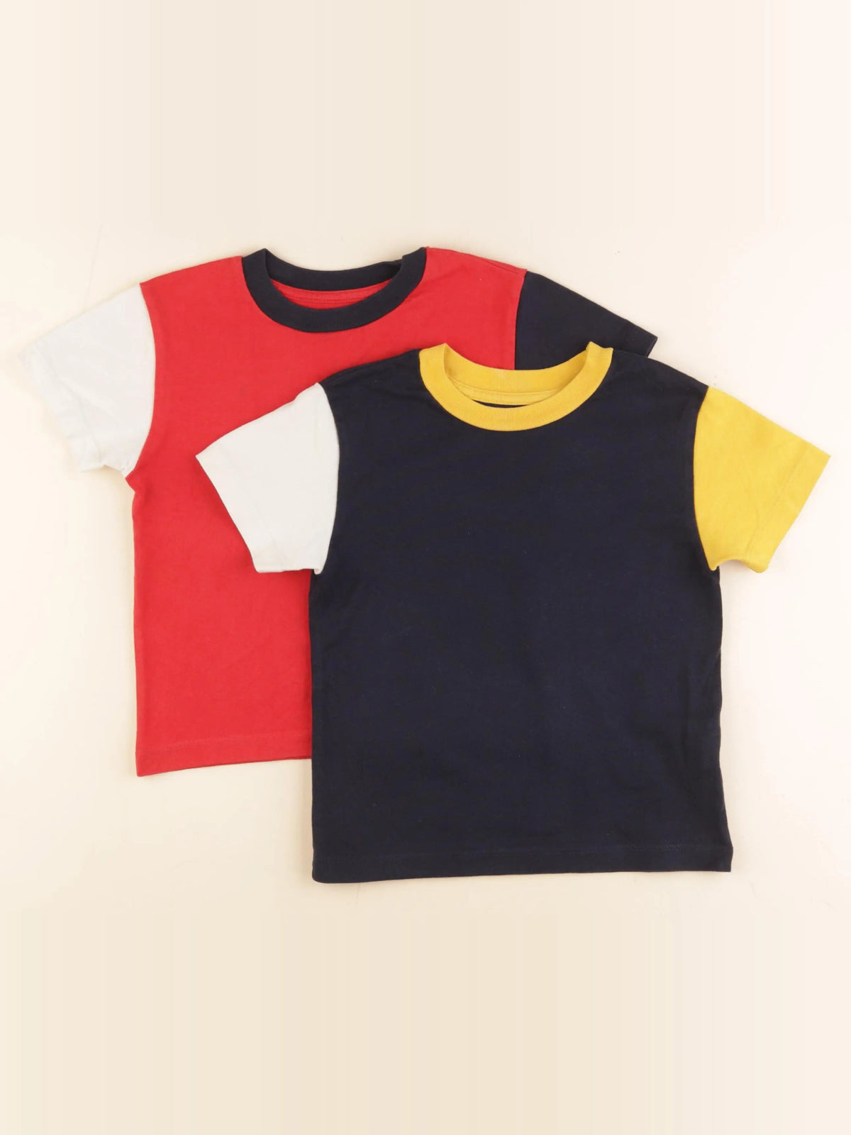 Monoprix - lot de 2 tee-shirts rouge, bleu - 4 ans