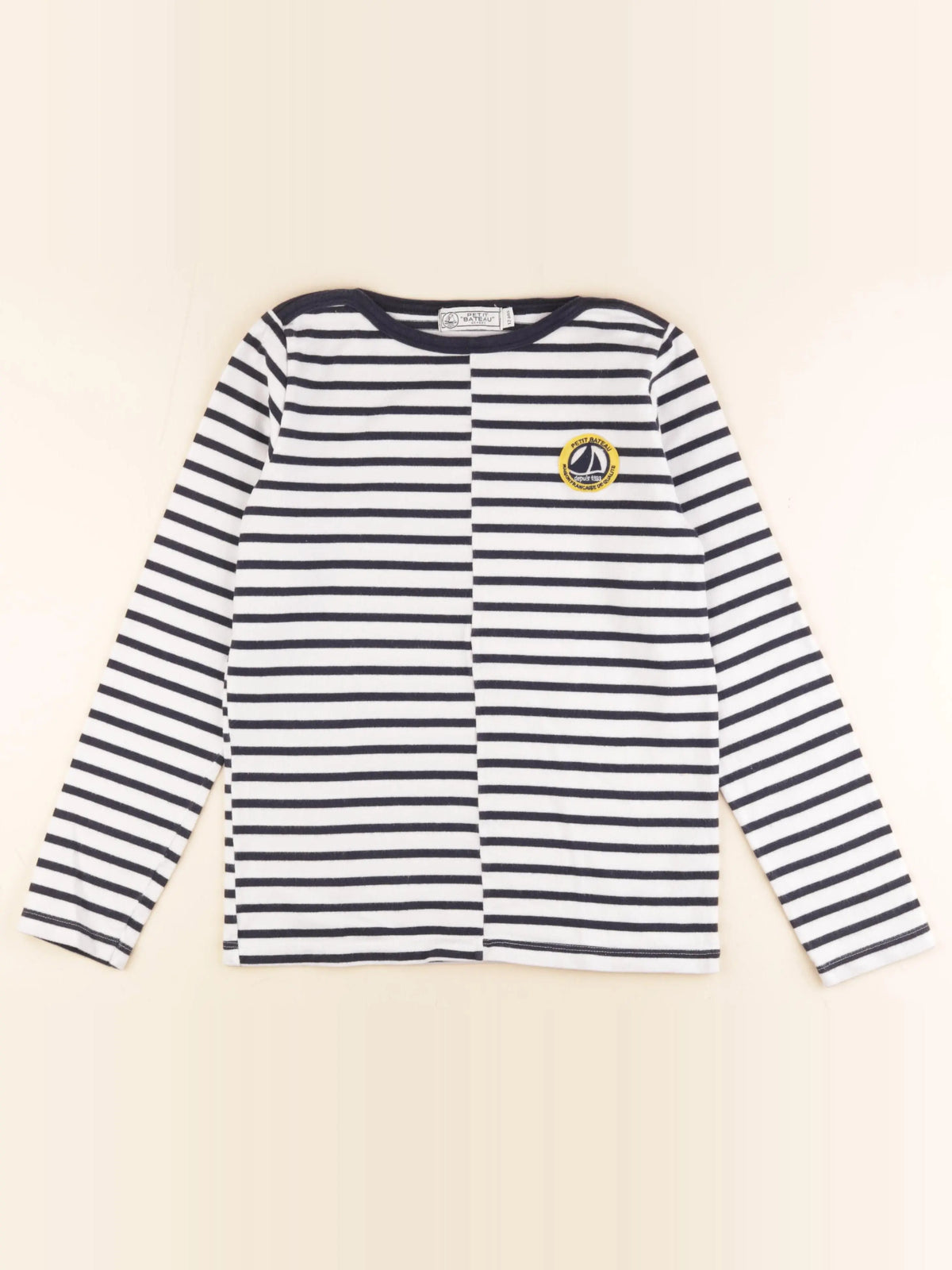 Petit Bateau - sweat blanc, bleu - 12 ans