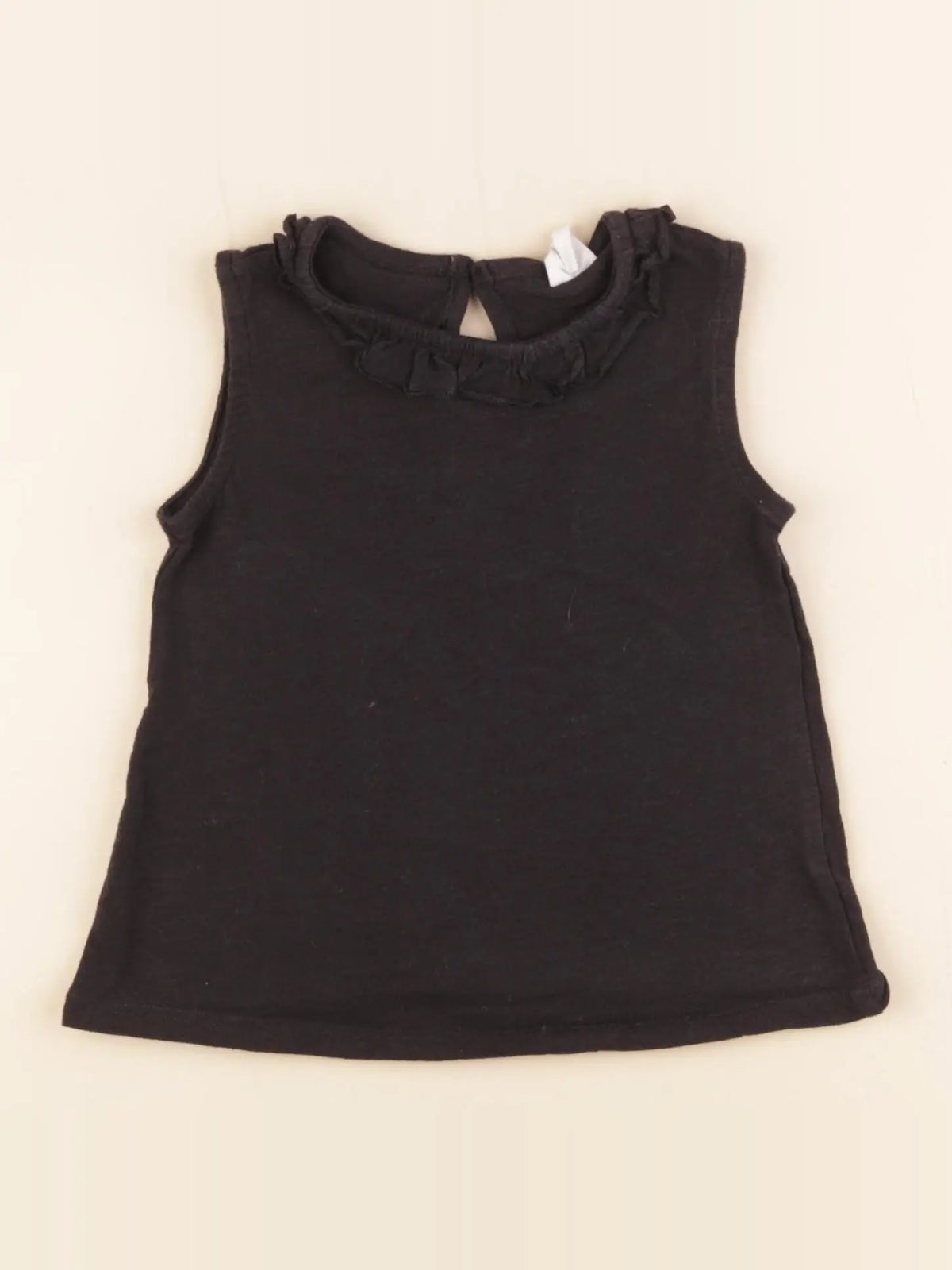 H&M - débardeur noir - 12 mois