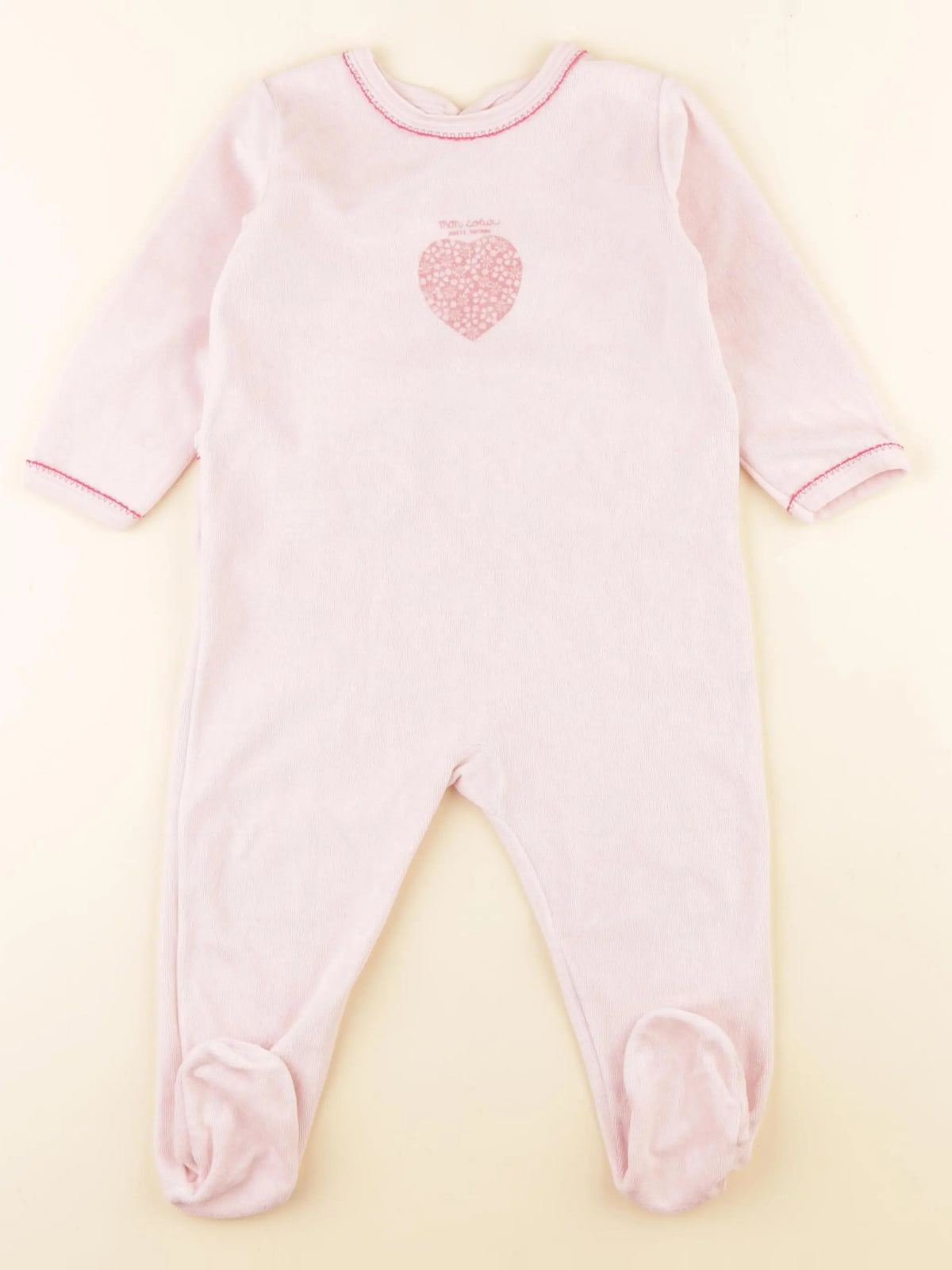 Petit Bateau - pyjama coton rose - 18 mois