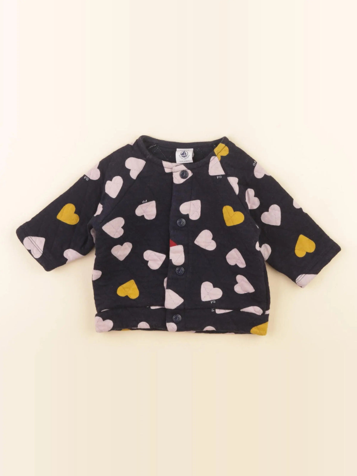 Petit Bateau - sweat bleu - 6 mois