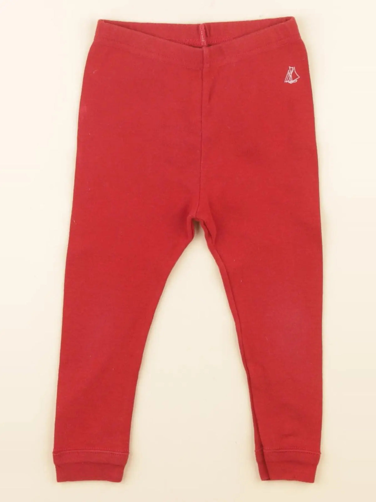 Petit Bateau - legging rouge - 18 mois
