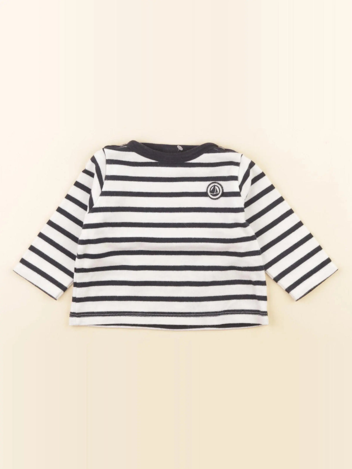 Petit Bateau - tee-shirt bleu - 6 mois