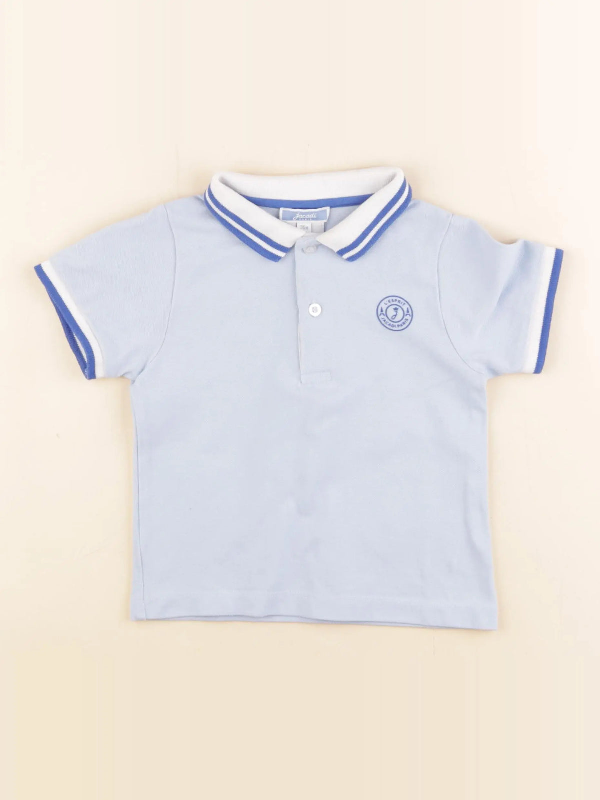 Jacadi - polo bleu - 36 mois