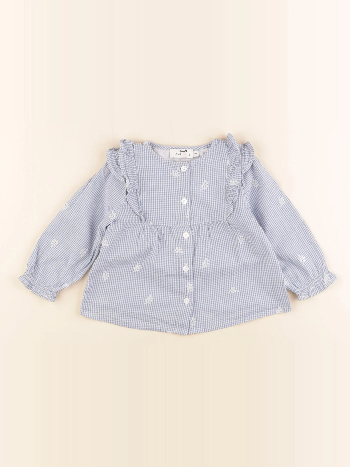 Cyrillus - blouse bleu - 18 mois