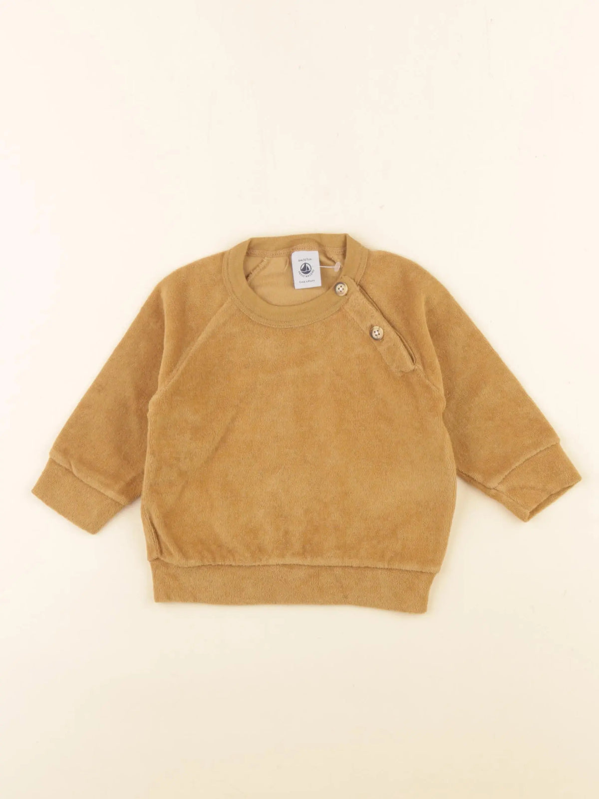 Petit Bateau - sweat marron - 6 mois