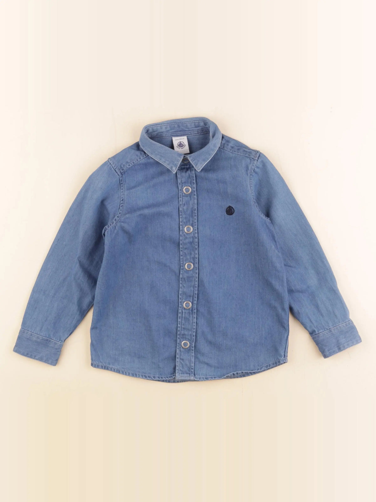 Petit Bateau - chemise bleu - 4 ans