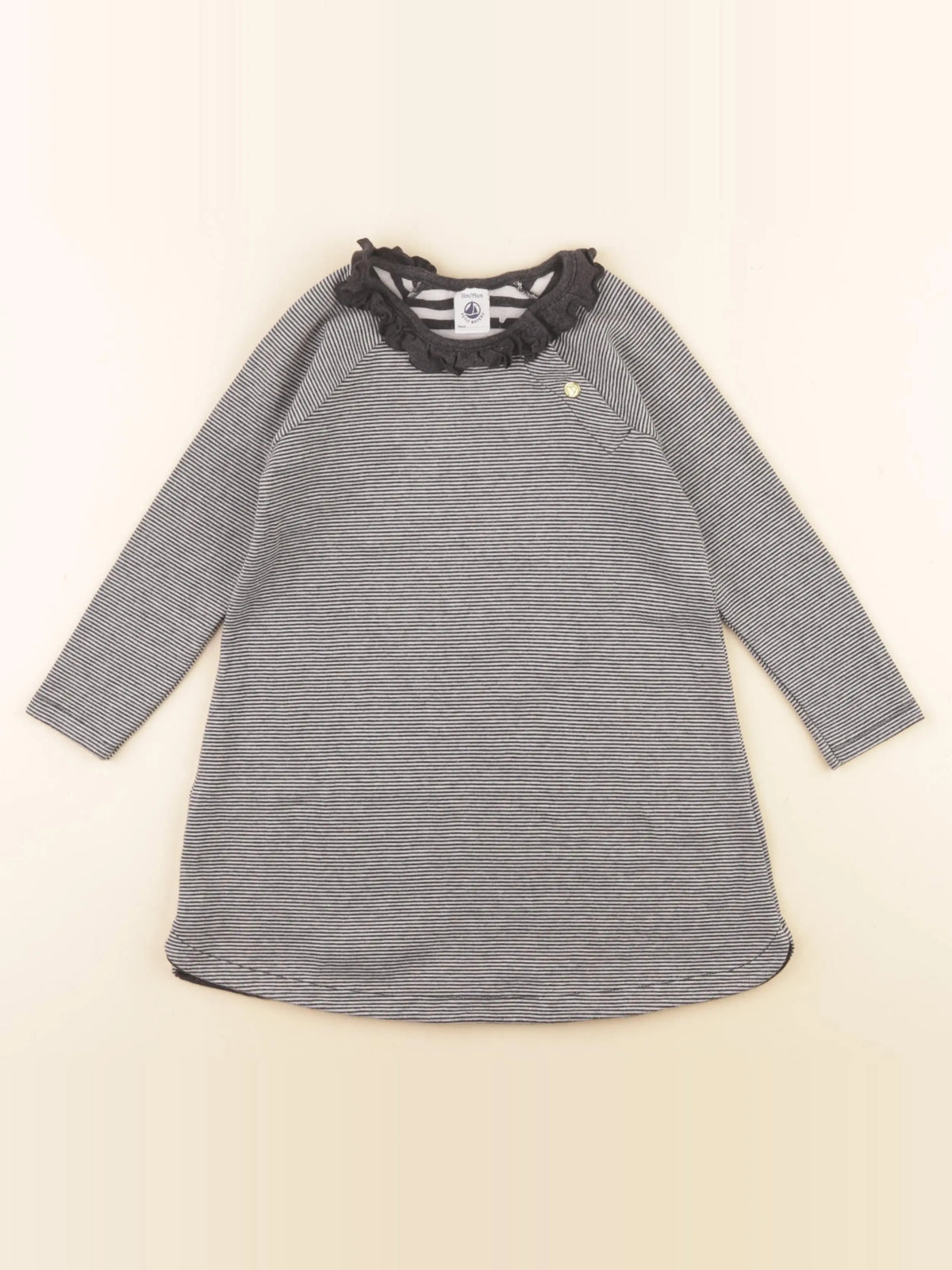 Petit Bateau - robe gris - 36 mois