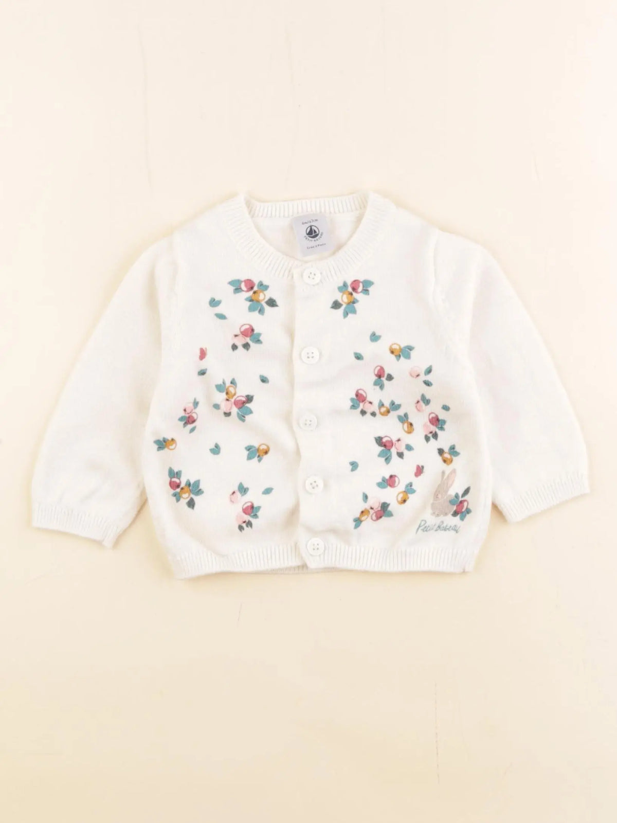 Petit Bateau - gilet beige - 6 mois