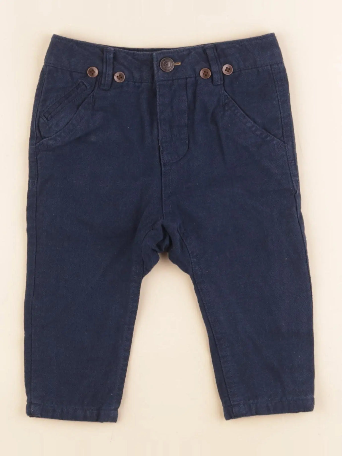 Zara - pantalon bleu - 6/9 mois