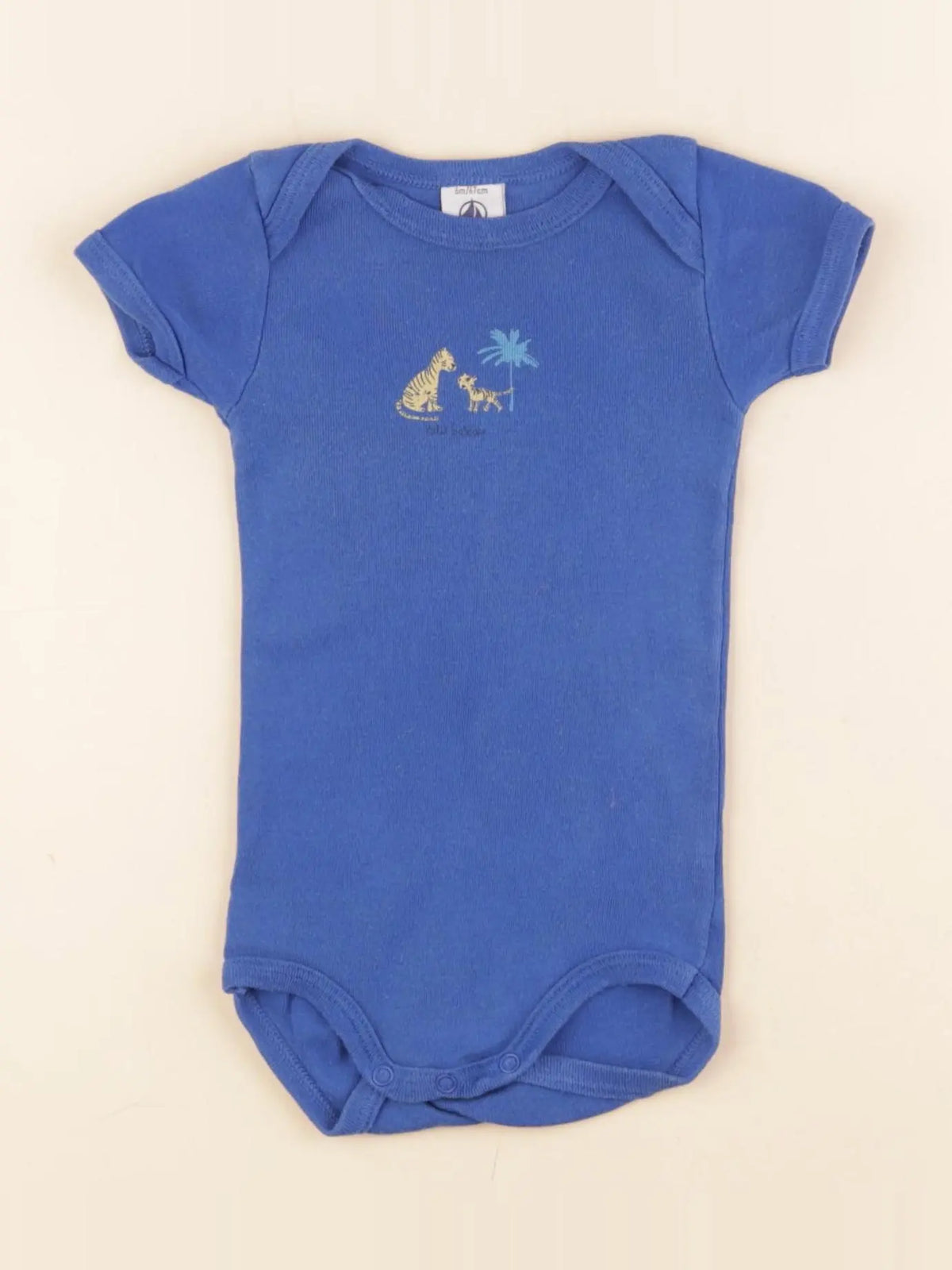 Petit Bateau - body bleu - 6 mois